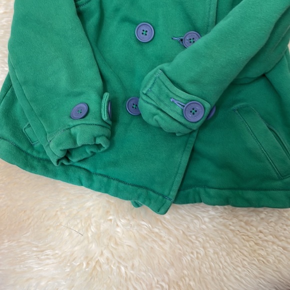 Green Double Breasted Knit Jacket/ Size 3-4 Years/ Mini Boden Jacket - Picture 4 of 7